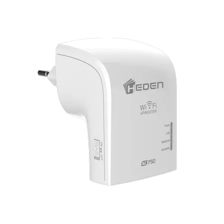 Répéteur WiFi HEDEN AC750 Dual Band 2.4Ghz / 5GHz, 2 Ports RJ45, Blanc