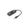 Adapateur USB 3.2 gen 1 mâle/RJ45 femelle noir - compatible 1Gbps - Plug&Play - Noir - en sachet