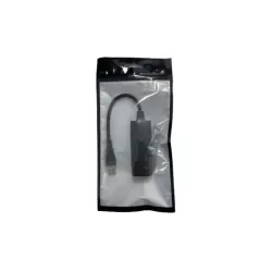 Adapateur USB 3.2 gen 1 mâle/RJ45 femelle noir - compatible 1Gbps - Plug&Play - Noir - en sachet