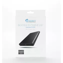 Boitier externe HEDEN 2.5' en Alu sortie USB 3.1 Gen 2 *, Type C cable USB-C/USB-A + USB-C/USB-C NOIR