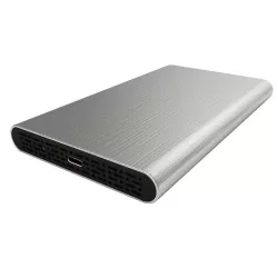 Boitier externe HEDEN 2.5' en Alu sortie USB 3.1 Gen 2 *, Type C cable USB-C/USB-A + USB-C/USB-C ARGENTE