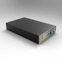 Boitier externe HEDEN 3.5" pr 3.5" HDD/SATA jusqu'à 16 To, USB3.0 , boitier en alliage d'alu, noir