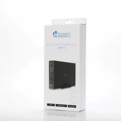 Boitier externe HEDEN 3.5" pr 3.5" HDD/SATA jusqu'à 16 To, USB3.0 , boitier en alliage d'alu, noir