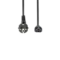 Câble alimentation secteur CEE7/C5 - Longueur 2.5M - Noir - en sachet