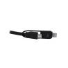 Cable USB de recharge retractable 2en1 de 1M, ligntening + micro usb