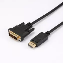 Câble DVI-D/DisplayPort 1.1 Male/Male - Longueur 2M - Noir - en sachet