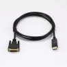Câble DVI-D/DisplayPort 1.1 Male/Male - Longueur 2M - Noir - en sachet