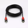 Câble HDMI 1.4 High Speed Male/Male avec Ethernet - Compatible 4K@30Hz - Longueur 5M - Noir - en sachet