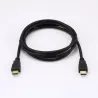 Câble HDMI 2.0 High Speed with Ethernet - Compatible 4K@60Hz - Longueur 2M - Noir - Sachet