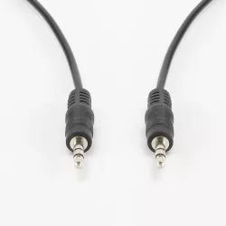 Câble Jack Male/Male 3.5mm - Longueur 1.5M - Noir - en sachet