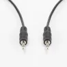 Câble Jack Male/Male 3.5mm - Longueur 1.5M - Noir - en sachet