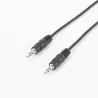 Câble Jack Male/Male 3.5mm - Longueur 1.5M - Noir - en sachet