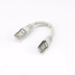 Câble RJ45 Male/Male droit CAT6A F/UTP - Longueur 0.15M - Gris - en sachet