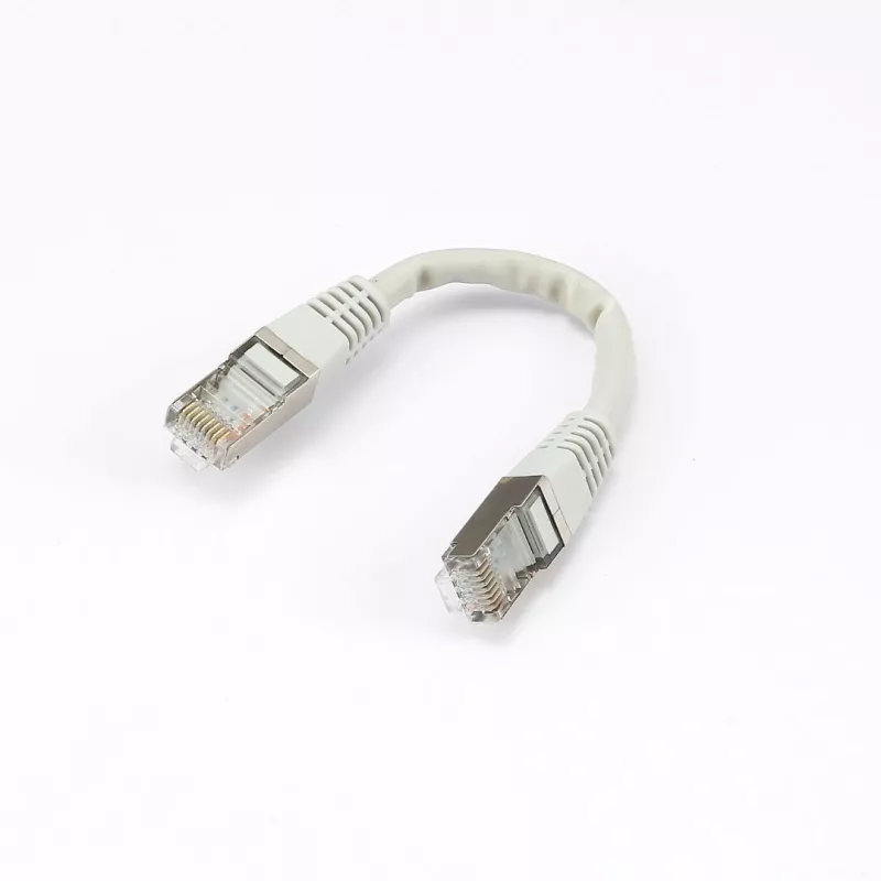 Câble RJ45 Male/Male droit CAT6A F/UTP - Longueur 0.15M - Gris - en sachet