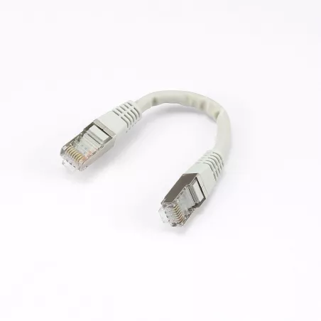 Câble RJ45 Male/Male droit CAT6A F/UTP - Longueur 0.15M - Gris - en sachet