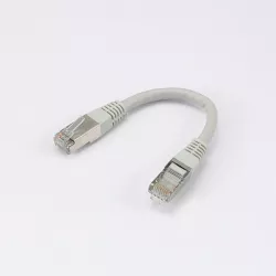 Câble RJ45 Male/Male droit CAT6 F/UTP - Longueur 0.15M - Gris - en sachet