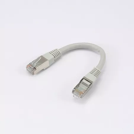 Câble RJ45 Male/Male droit CAT6 F/UTP - Longueur 0.15M - Gris - en sachet