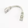 Câble RJ45 Male/Male droit CAT8 S/FTP - Avec snagless - Longueur 0.15M - Gris - en sachet