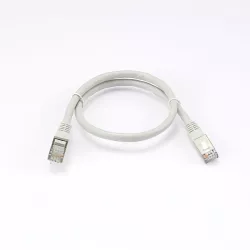 Câble RJ45 Male/Male droit CAT6A S/FTP - Longueur 0.50M - Gris - en sachet