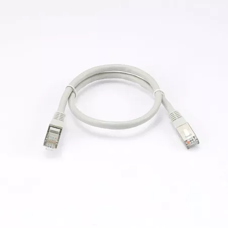 Câble RJ45 Male/Male droit CAT6A S/FTP - Longueur 0.50M - Gris - en sachet