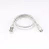 Câble RJ45 Male/Male droit CAT6A S/FTP - Longueur 0.50M - Gris - en sachet