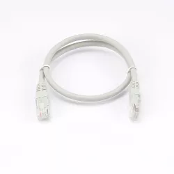 Câble RJ45 Male/Male droit CAT6A U/UTP - Longueur 0.50M - Gris - en sachet