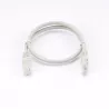 Câble RJ45 Male/Male droit CAT6A U/UTP - Longueur 0.50M - Gris - en sachet