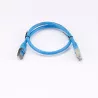 Câble RJ45 Male/Male droit CAT6 F/UTP - Longueur 0.50M - Bleu - en sachet