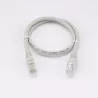Câble RJ45 Male/Male droit CAT6 U/UTP - Longueur 0.50M - Gris - en sachet