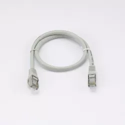 Câble RJ45 Male/Male droit CAT7 S/FTP - Longueur 0.50M - Gris - en sachet