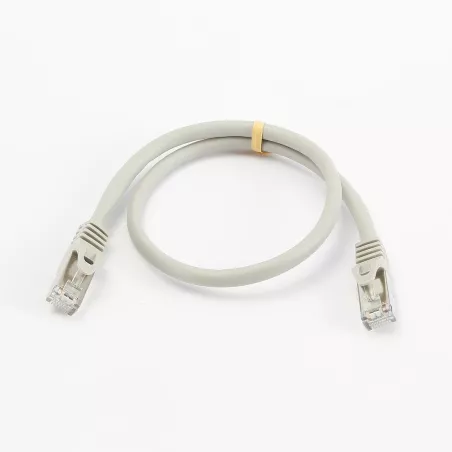 Câble RJ45 Male/Male droit CAT8 S/FTP - Avec snagless - Longueur 0.50M - Gris - en sachet