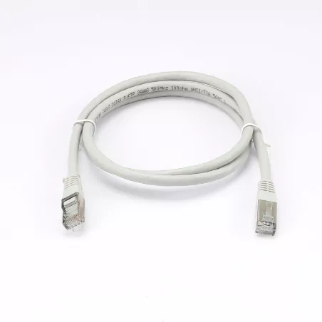 Câble RJ45 Male/Male droit CAT6A S/FTP - Longueur 1M - Gris - en sachet