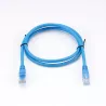 Câble RJ45 Male/Male droit CAT6A U/UTP - Longueur 1M - Bleu - en sachet