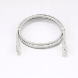 Câble RJ45 Male/Male droit CAT6A U/UTP - Longueur 1M - Gris - en sachet