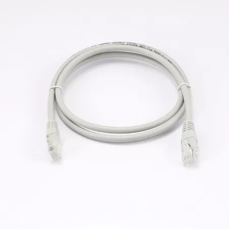 Câble RJ45 Male/Male droit CAT6A U/UTP - Longueur 1M - Gris - en sachet