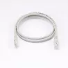 Câble RJ45 Male/Male droit CAT6A U/UTP - Longueur 1M - Gris - en sachet