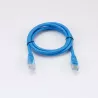 Câble RJ45 Male/Male droit CAT6 U/UTP - Longueur 1M - Bleu - en sachet