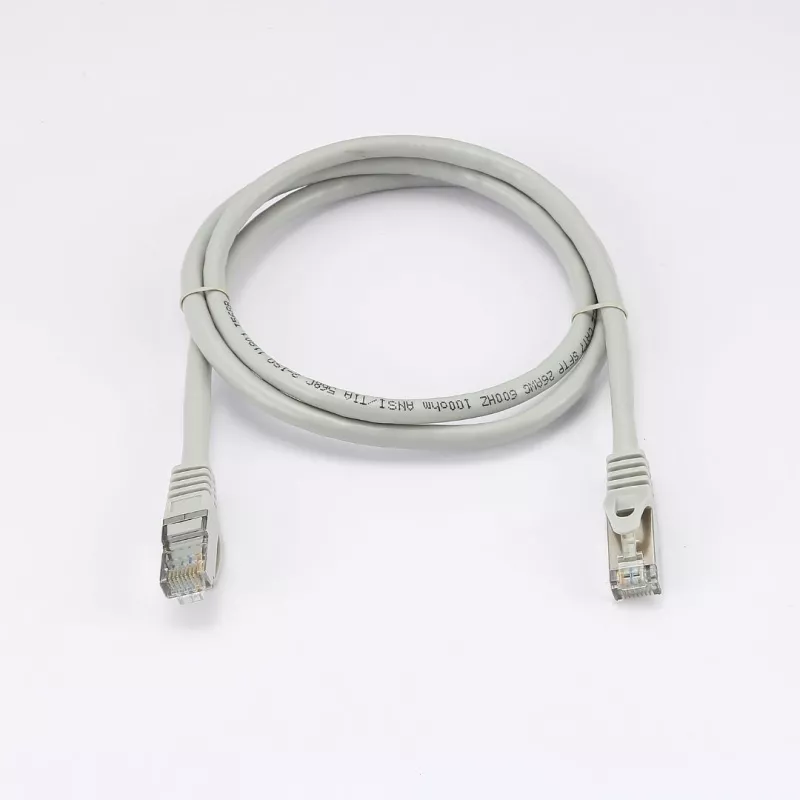 Câble RJ45 Male/Male droit CAT7 S/FTP - Longueur 1M - Gris - en sachet