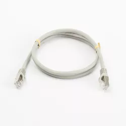 Câble RJ45 Male/Male droit CAT8 S/FTP - Avec snagless - Longueur 1M - Gris - en sachet