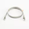 Câble RJ45 Male/Male droit CAT8 S/FTP - Avec snagless - Longueur 1M - Gris - en sachet