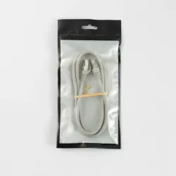 Câble RJ45 Male/Male droit CAT8 S/FTP - Avec snagless - Longueur 1M - Gris - en sachet