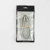 Câble RJ45 Male/Male droit CAT8 S/FTP - Avec snagless - Longueur 1M - Gris - en sachet