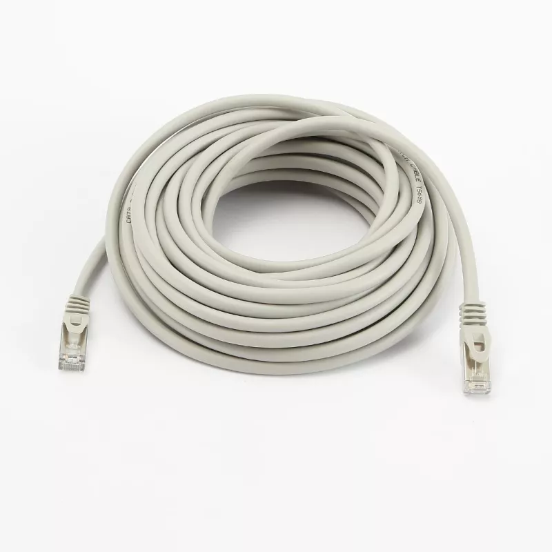 Câble RJ45 Male/Male droit CAT8 S/FTP - Avec snagless - Longueur 10M - Gris - en sachet