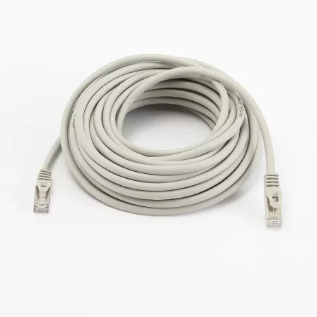 Câble RJ45 Male/Male droit CAT8 S/FTP - Avec snagless - Longueur 10M - Gris - en sachet