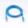 Câble RJ45 Male/Male droit CAT6A U/UTP - Longueur 2M - Bleu - en sachet