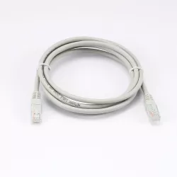 Câble RJ45 Male/Male droit CAT6A U/UTP - Longueur 2M - Gris - en sachet