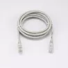 Câble RJ45 Male/Male droit CAT6 U/UTP - Longueur 2M - Gris - en sachet