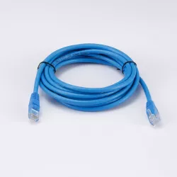 Câble RJ45 Male/Male droit CAT6A U/UTP - Longueur 3M - Bleu - en sachet