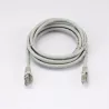 Câble RJ45 Male/Male droit CAT6 U/UTP - Longueur 3M - Gris - en sachet