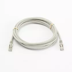 Câble RJ45 Male/Male droit CAT8 S/FTP - Avec snagless - Longueur 3M - Gris - en sachet